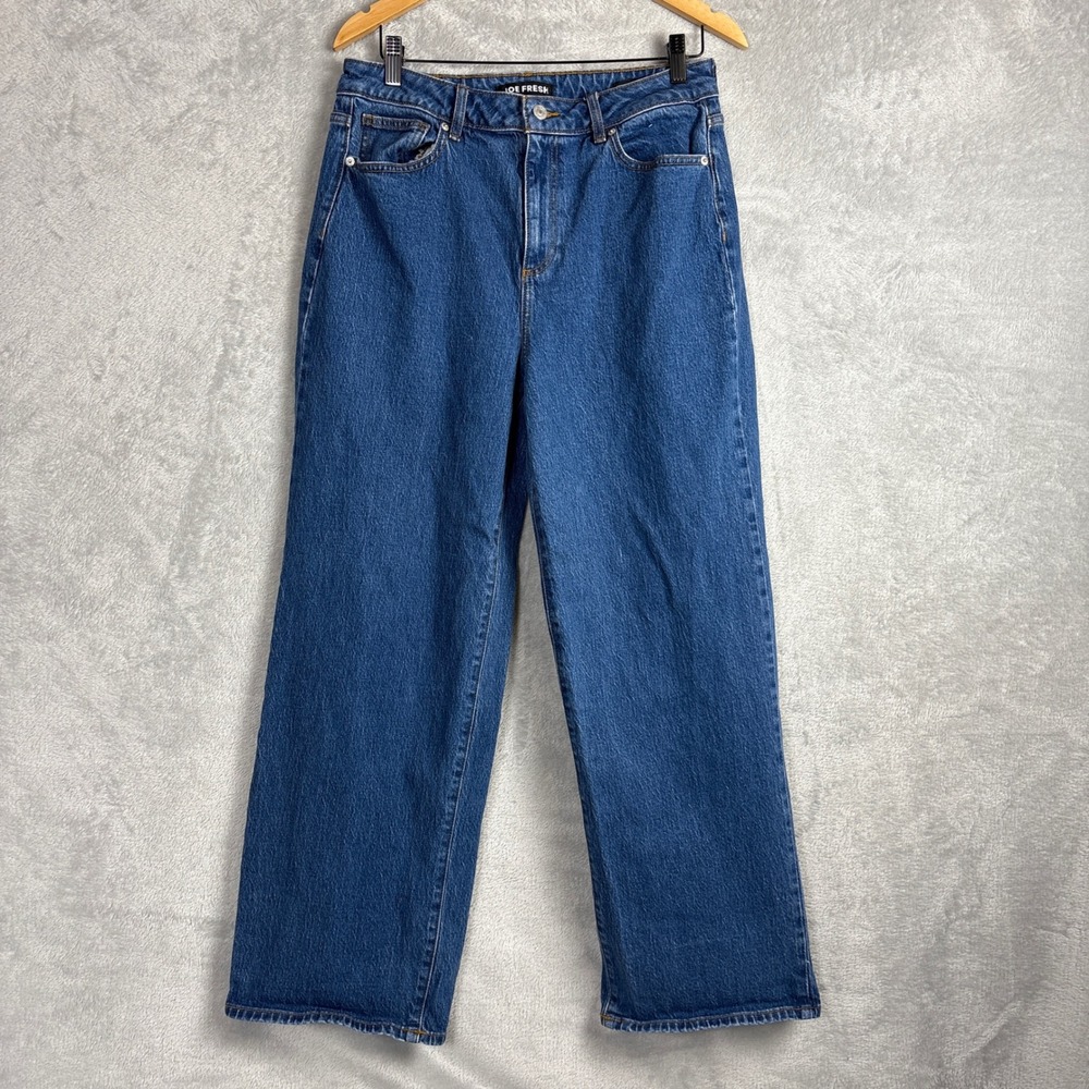 Joe Fresh High Rise Wide Leg Jeans Medium Wash Blue Denim Size 30 Relaxed